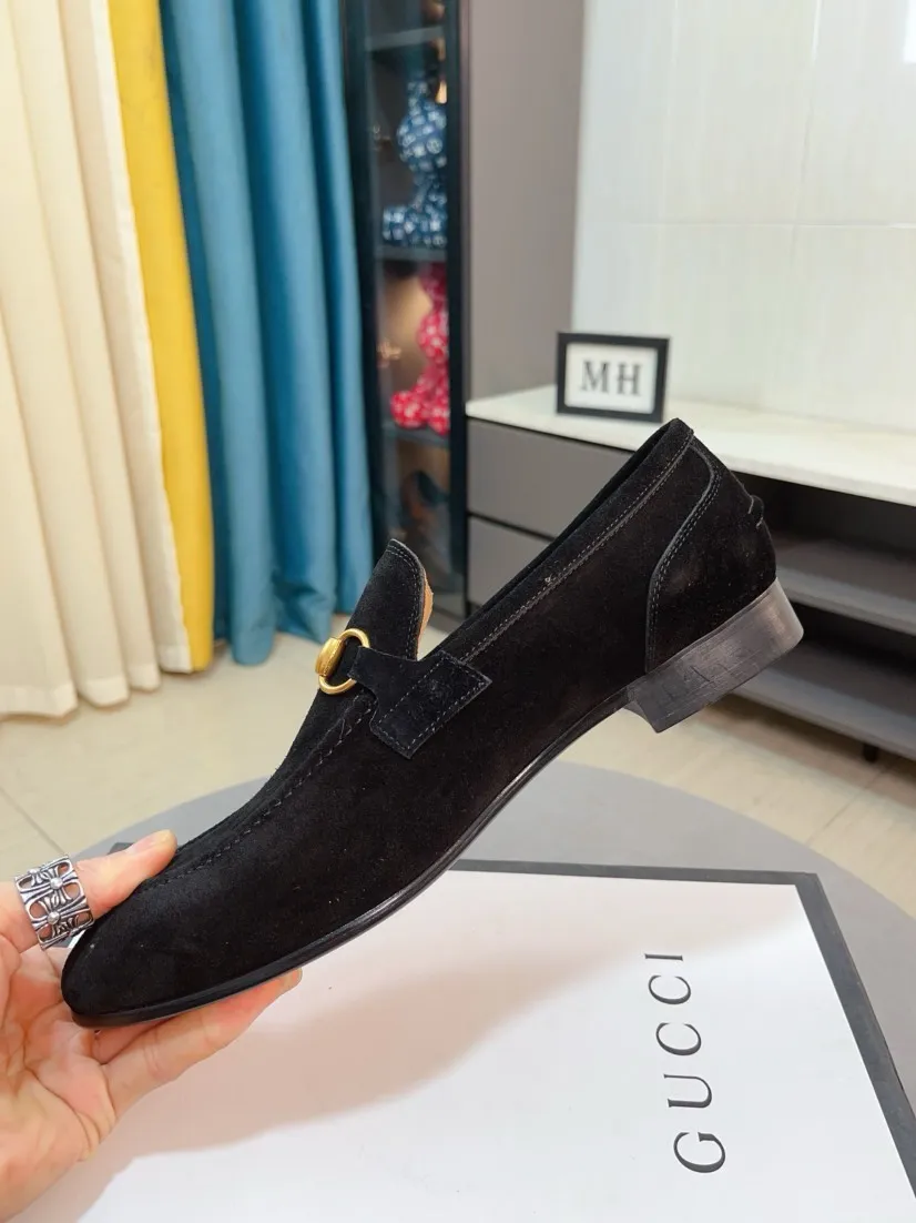 Men's shoes 💰500🌹🌹【GUCCI】The most popular classic Gucci leather shoes. Synchronized with the official website, the upper is made of Italian first-layer cowhide ➕cowhide lining, with unique brand and unique craftsmanship. Highlighting the hot style of the new year. Stop hesitating, stop wandering, get it now. Number: 38--44